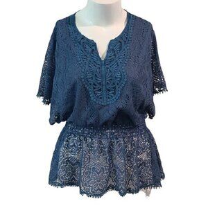 [7 Colors] Blue Lace Top - Size 3XL